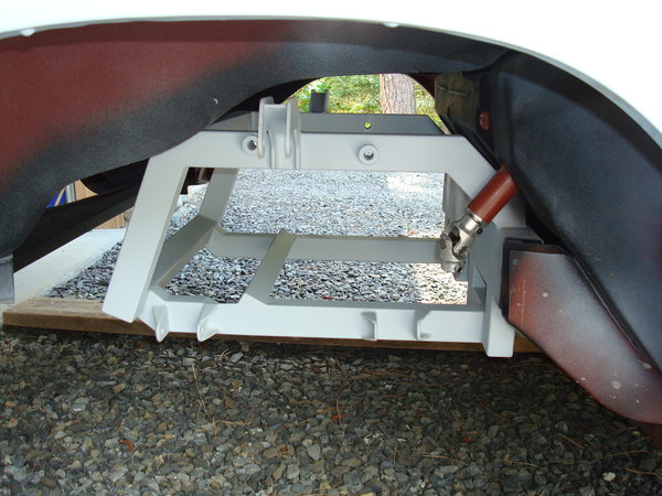 Profile of front suspension box.  Chassis to unibody frame end plates remain to be welded in.