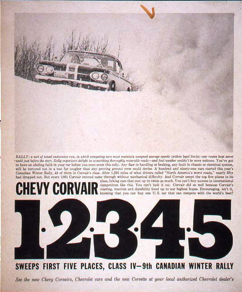 Corvair winter snow