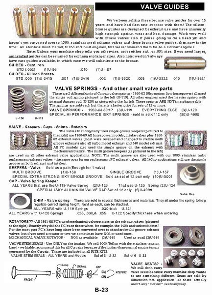 Corvair Underground Valve Components Catalog Page