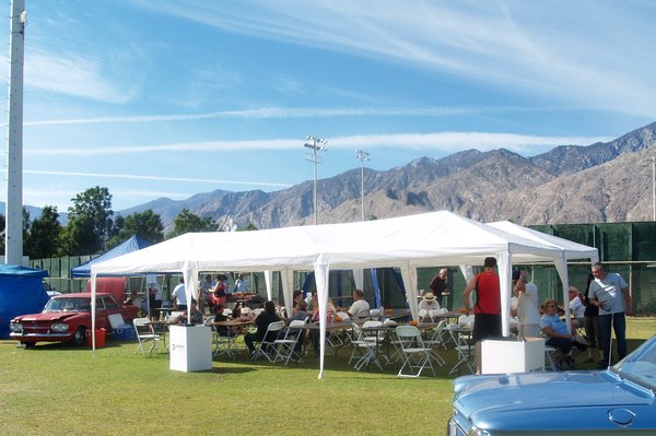 The Dining tent, loaned to us by our sister club Vintage Corsa