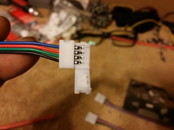 Led strip connector