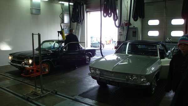 Two corvairs in for inspection