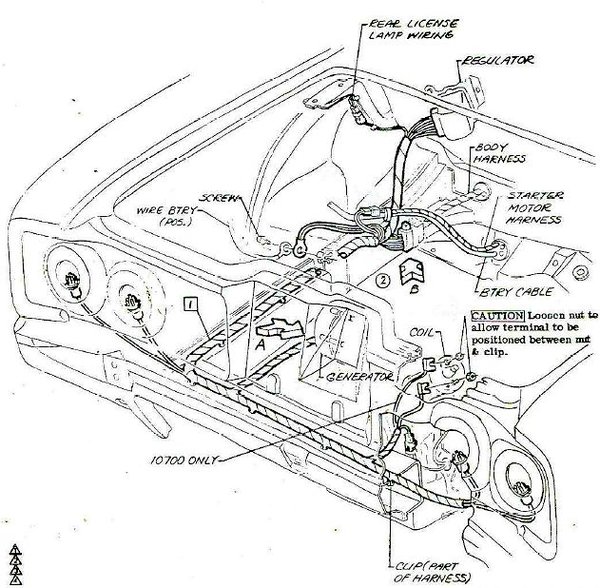 1965-1969 Corvair Engine Compartment Wiring Harness