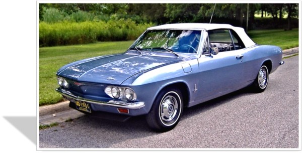 Blue 1965 Corvair Monza Convertible