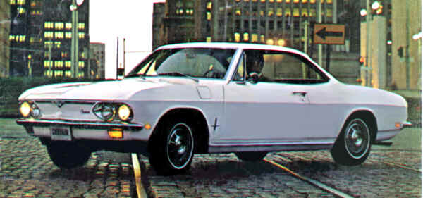 Corvair pictured on front cover of 68 dealer brochure