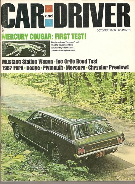 1966 Car ands Driver cover with Ford Mustang Station Wagon