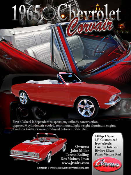 Show boards, that's what Susan Davis and I do as a business    classiccarshowphotography.com  This was our first, it needs to be re done, but a sample