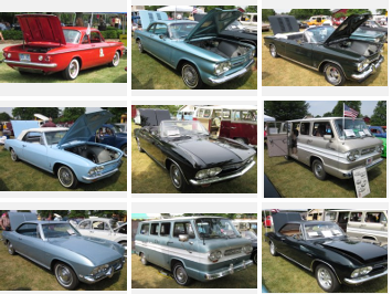 CORVAIRS AT AIR COOLED GATHERING AT THE GILMORE IN 2012