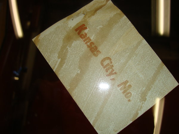 This sticker located in the inside rear window, drivers side.  Not sure what it means, the other new 63 corvair at auction had same sticker. The invoice was sent from KC Mo., maybe something to do with that.  Any thoughts???