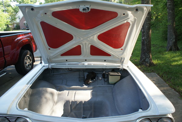 stripped and painted the trunk with the proper splatter paint for 61 and added a touch of vinyl for contrast.