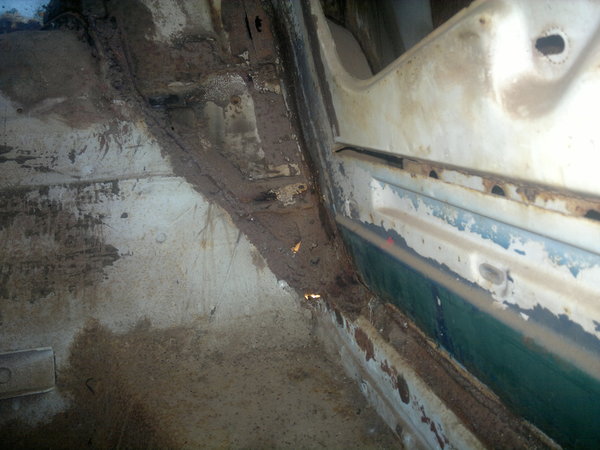 the rear part of the coupe on the 4 door sill just as in coupe