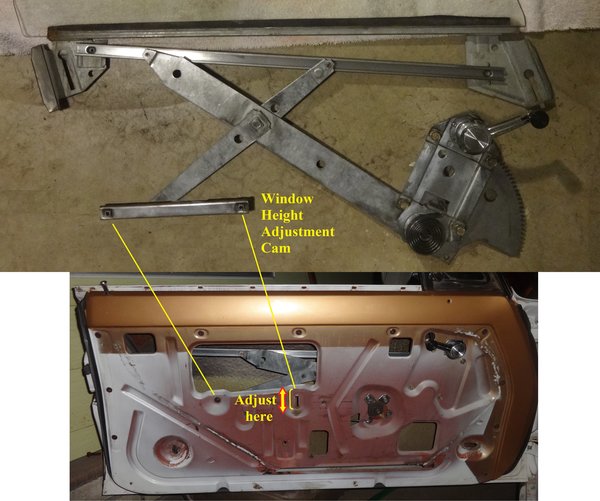 1965 Corvair Front Door Window Mechanism-Height Adjustment Cam