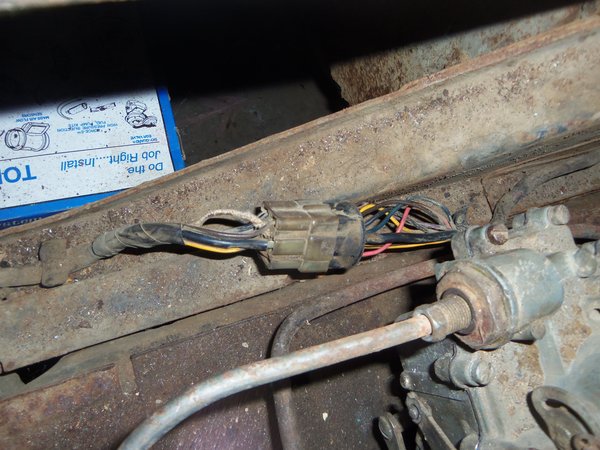 The engine wiring harness, I took it apart and pushed the connectors through one at a time and cleaned them up.  Eventually I will replace it, but it has continuity across the connector.  I was suspicious of it because of the stripped spot on either side of the connector on the black wire going to the alternator.