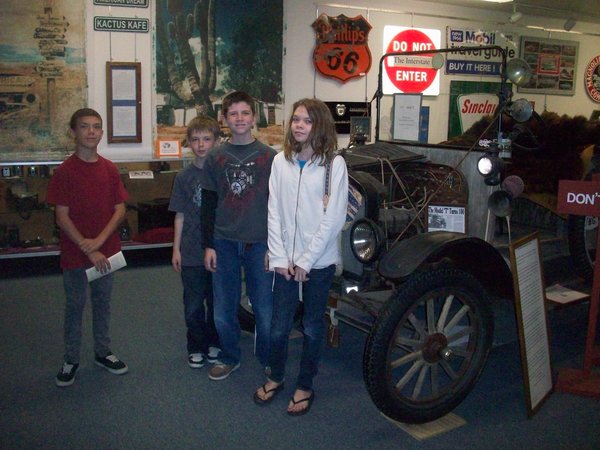 3 of my kids and their friend Jordan (red shirt) who went with us, it was his birthday.