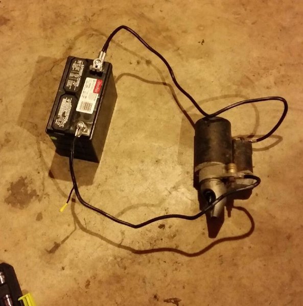 Wiring up the starter.
