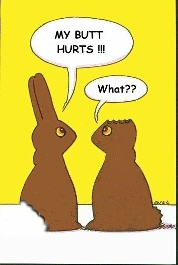 I know it's not about Chocolate bunnies and colored eggs. But this was too funny not to share.