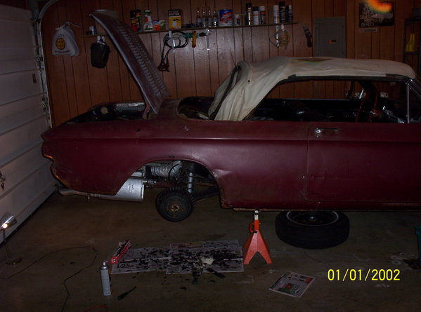 A shot of the back half of the car in my garage.  I need better lighting in the garage for sure.