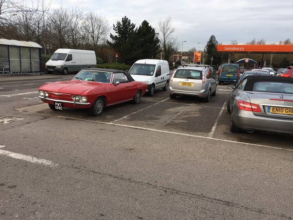 Parking spaces in the UK have always stayed the same size (i.e. small) so this spot was a lucky find.