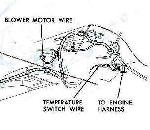 1965-1969 Corvair Engine Compartment Wiring Harness Segment - Multi-pin Connector