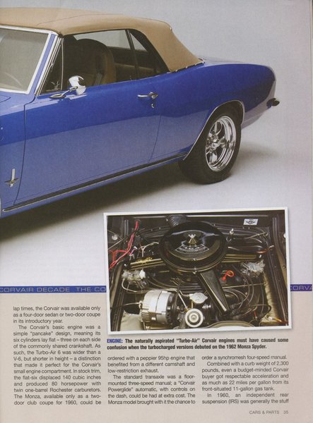The Corvair Decade - Magazine Article - Jeff Lilly Restoration - 1965 Monza Pg 3 of 6
