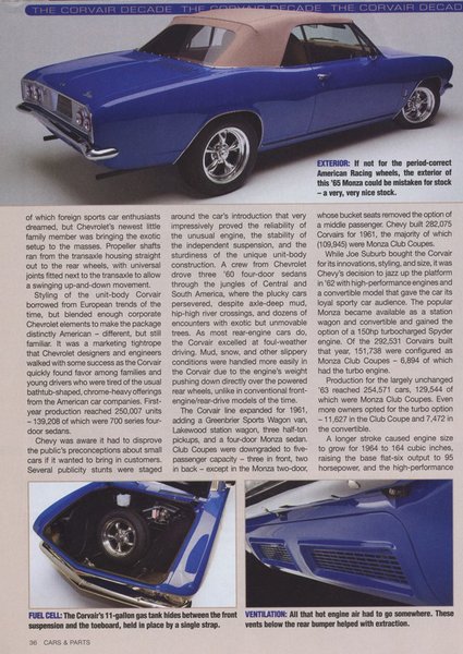 The Corvair Decade - Magazine Article - Jeff Lilly Restoration - 1965 Monza Pg 4 of 6