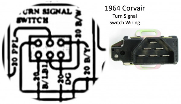 1964  Corvair Turn Signal Switch Wiring