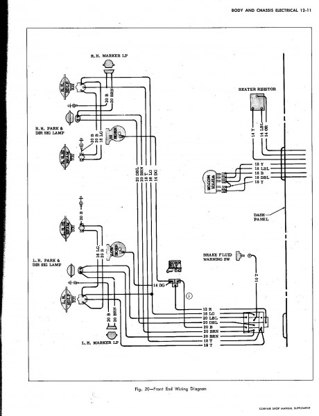 1969 Corvair Trunk Wiring Diagram (From 1969 Supplement)