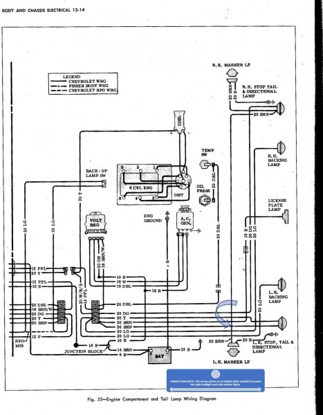 1969 Corvair Engine Compartment Wiring Diagram (CORRECTED)