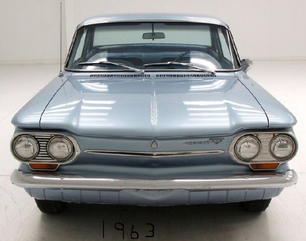 1963 Note the single piece front trim and the additional emblem with triangle