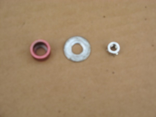 I scrounged my selection of hardware and found the washer and Red part to use as a spacer.