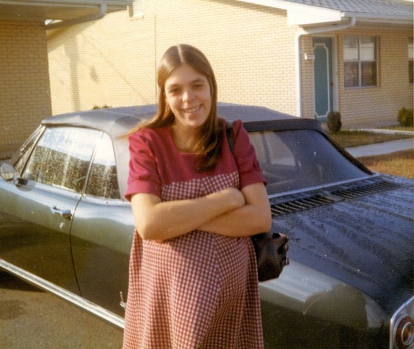 Tracy Ann Bodie with our 1965 Corvair Corsa - Fall 1973 - Warner Robins, GA (1).jpg